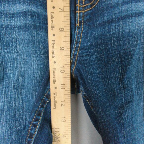 BKE Gabby Jeans Womens 33x32 Blue Curvy Fit Straight High Rise Stretch - Picture 5 of 8